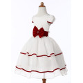 Grace Karin Red And White Short Sleeve Flower Girls Dresses CL4605